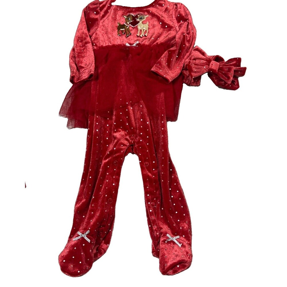 Rudolph Red Nosed Reindeer Christmas Tutu 1 Piece w/headband 9 Months